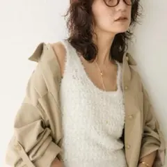 新品未使用【2025SS】【前後2WAY】2wayフリンジヤーンニットビスチェ