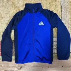 アディダス　adidas 青黒 ジャージ J140 ジャージ上のみ