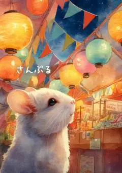 1347 オリジナル アニマルステッカー 動物 雑貨 チンチラ 屋台 祭り 4枚