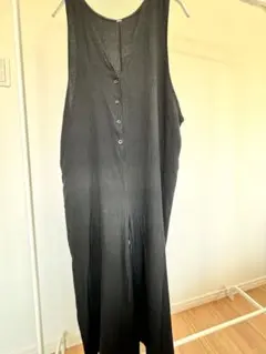 ブラック Vネック サロペット