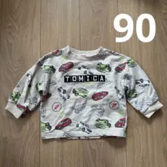 トミカ 長袖カットソー 90cm 薄手トレーナー 保育園 男の子