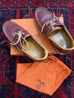 【極美品】エルメス HERMES デッキシューズ レザー モカシン サイズ43のサムネイル