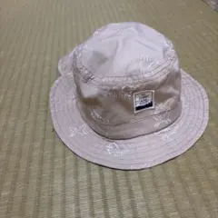 恐竜柄 日よけ付き キッズ ハット ベージュのサムネイル
