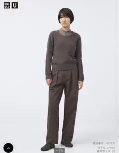 UNIQLO ユニクロ デニム タック パンツ 22 美品
