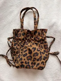 BAGGU Nylon Drawstring Bag Leopardのサムネイル