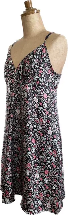 【ANAP】 サテン花柄プリント　キャミワンピース