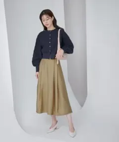 VISベージュ フレアスカート ゴム仕様のサムネイル