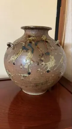 美品 陶器 花瓶 縦縞模様 壺型 一輪挿し 作家物 一点物 日本製 - メルカリ