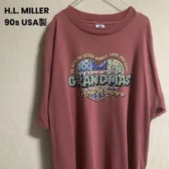 90s USA製 H.L. MILLER シングルステッチ Tシャツ ハート