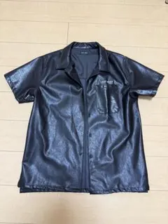 25SS LAST NEST ブラックレザーシャツ XL - メルカリ