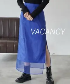 C*♡様 VACANCY シアーペンシルスカート　ブルーのサムネイル