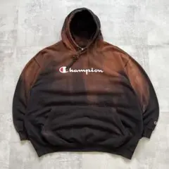 一点物Boro　鬼フェード　ボロ　パーカー　褪色　ブラウン　ブラック　3XL