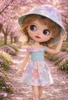 ブライス アイシードール ドール服 水着 ワンピース フリル