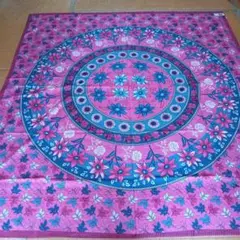 インド綿100％ethnicマルチカバー★新品★ゆったりサイズ　No.0134