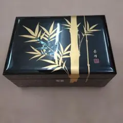 アクセサリーケース　秀峰作 漆器 螺鈿細工 竹図