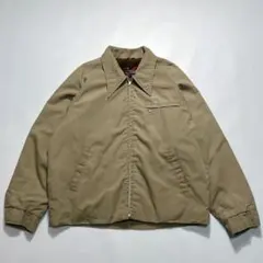 70s シアーズ ワークジャケット ブルゾン L ベージュ アルミタロン7908