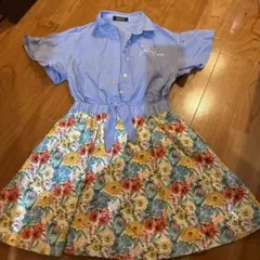 Jenni 半袖シャツワンピース 花柄 140