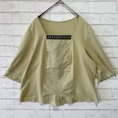 ☆Fleur de lis❤️未使用 絹100% シホォンワンピース後ろリボン 