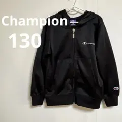 Champion ブラックパーカー 130 フルジップパーカー アウター