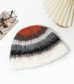 ストライプデザイン ニット帽