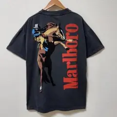 マルボロ Tシャツ XL ブラック カウボーイ Marlboro TULTEX