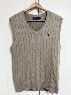 POLO RALPH LAURENポロラルフローレンのケーブルニットベスト/S/