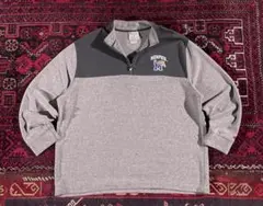 champion カレッジロゴ ハーフジップ トレーナー グレー 2XL