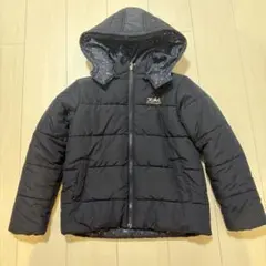 x-girl フード付きダウンコート 130 紺色　フード取外し可　美品