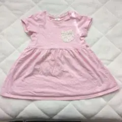 H&M　ピンク 半袖 ワンピース 70 女の子