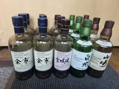 白州、山崎、12年、100年、デステニーラベルウイスキー空き瓶5本セット
