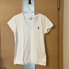 Polo Ralph Lauren ホワイト Vネック Tシャツ M