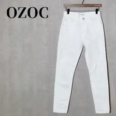 OZOC　ストレート　ホワイトデニム　綿100%　サイズ36(S)　ワールド