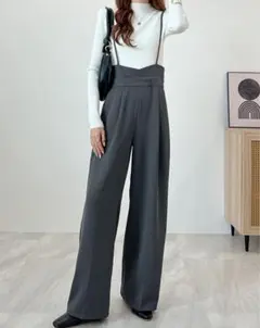 ハイウエスト オーバーオール