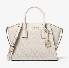 MICHAELKORS レザー トップジップ サッチェル スモール シグネチャー