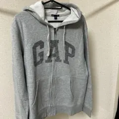 GAP ジップアップパーカー グレー L