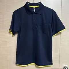 ネイビーポロシャツSS胸ポケット付きドライ素材