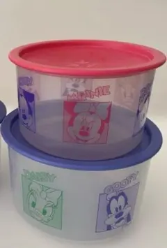 タッパーウェア ディズニー ミッキー ミニー ベルポピーセット ×2 620ml タッパーウェア ディズニー ミッキー&ミニー 容器 2個セット