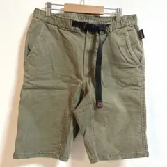 アウトドア　OUTDOORハーフパンツ カーキ ウエストゴム ベルト付Mのサムネイル