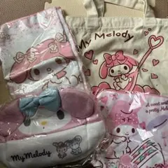 新品　マイメロディ　４点　セット　トートバッグ　タオル　ポーチ