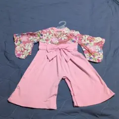 ☆美品☆ベビー服 袴　リボン付き　女の子　80cm