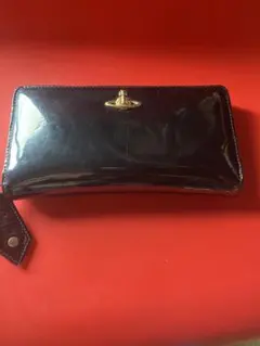 Vivienne Westwood 長財布 黒 ブラック　エナメル