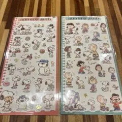 【正規品】SNOOPY フラッフィースケッチステッカーズ 2点 ステッカー
