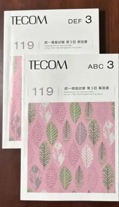 【TECOM】119 統一模擬試験 第2・3回ABCDEF解説書セット