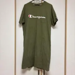 【Champion 】半袖 Tシャツ ワンピース カーキのサムネイル