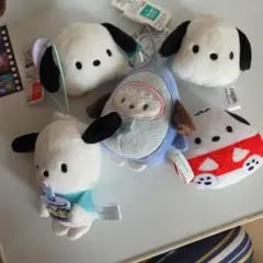 Sanrio ポチャッコ ぬいぐるみ マスコット 5点セット