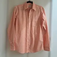 SUIT SELECT SKINNYTRAD オレンジギンガムチェック　シャツ