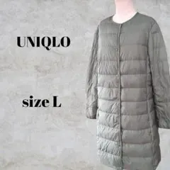 〇〇　UNIQLO　ユニクロ　ウルトラライトダウンコンパクトコート　L　カーキ