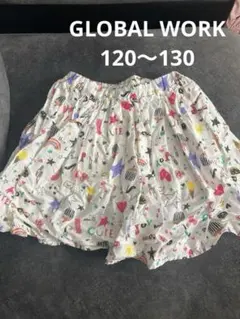 GLOBAL WORK カラフルイラスト　短パン付きスカート 120〜130