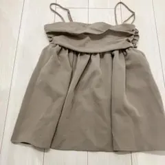 FREE size ベージュ キャミソール　チャック　調整可　可愛い　夏　旅行
