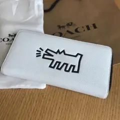 COACH Keith Haring ホワイト長財布